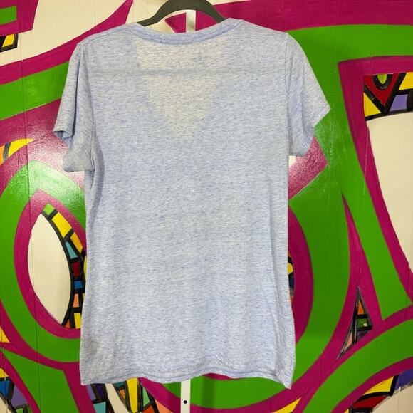 Hybrid Apparel Graphic Tee Heathered Blue, Happy Camper. Size XL. Good used cond - Picture 4 of 4